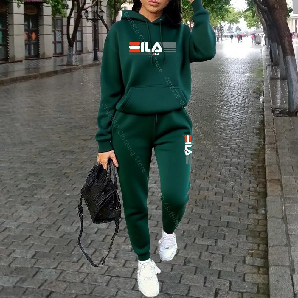 Women's Knit Tracksuit Set – Hoodie & Jogger Pants - Zenflow Active