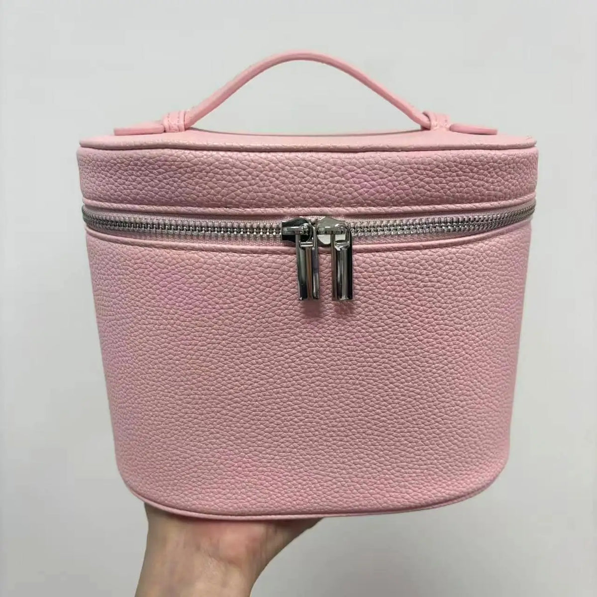 Large Capacity PU Leather Makeup Barrel Bag — Travel Organiser - Zenflow Active