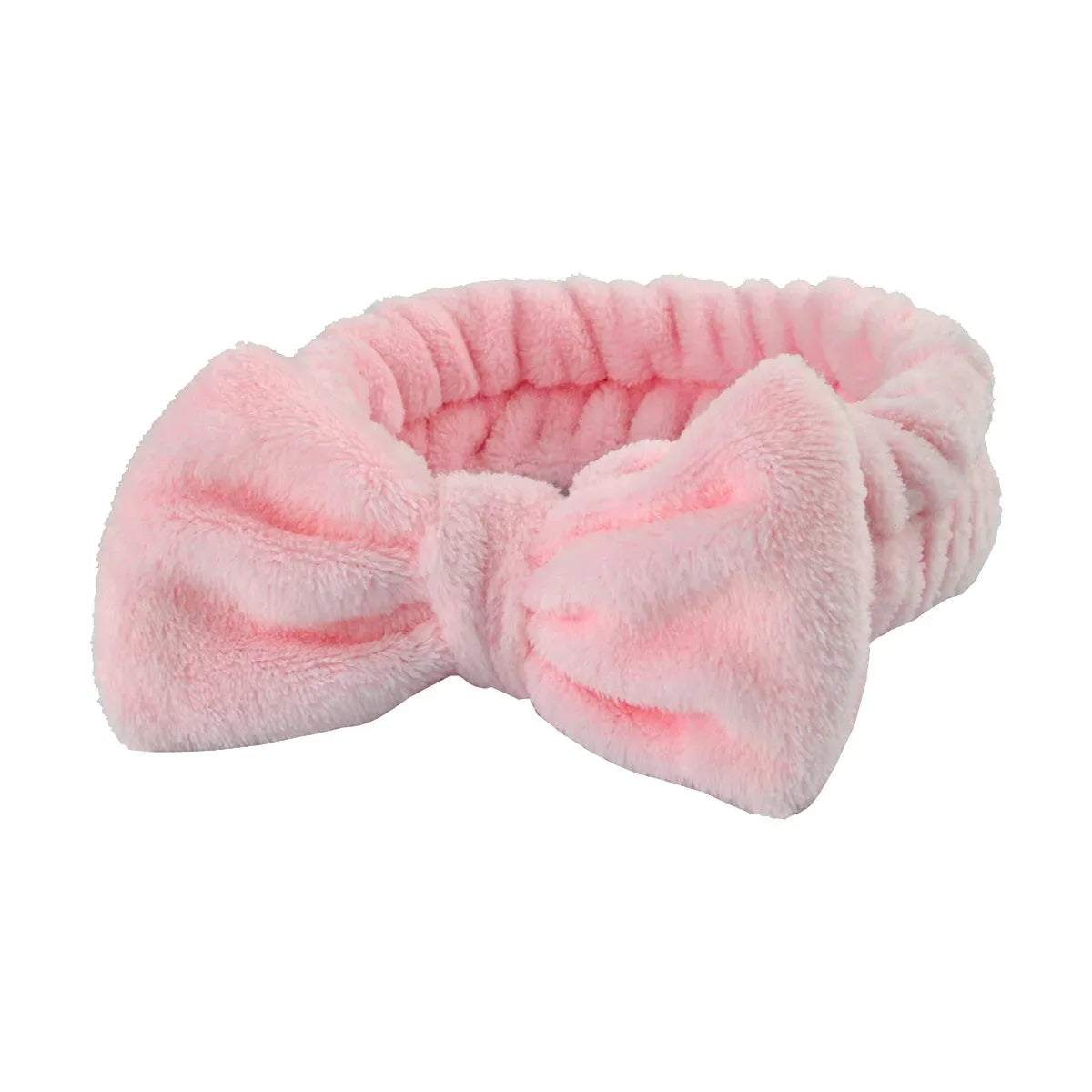 Bow Headband & Wristband Set | Soft Coral Fleece Hair Band for Washing, Yoga & Skincare - Zenflow Active