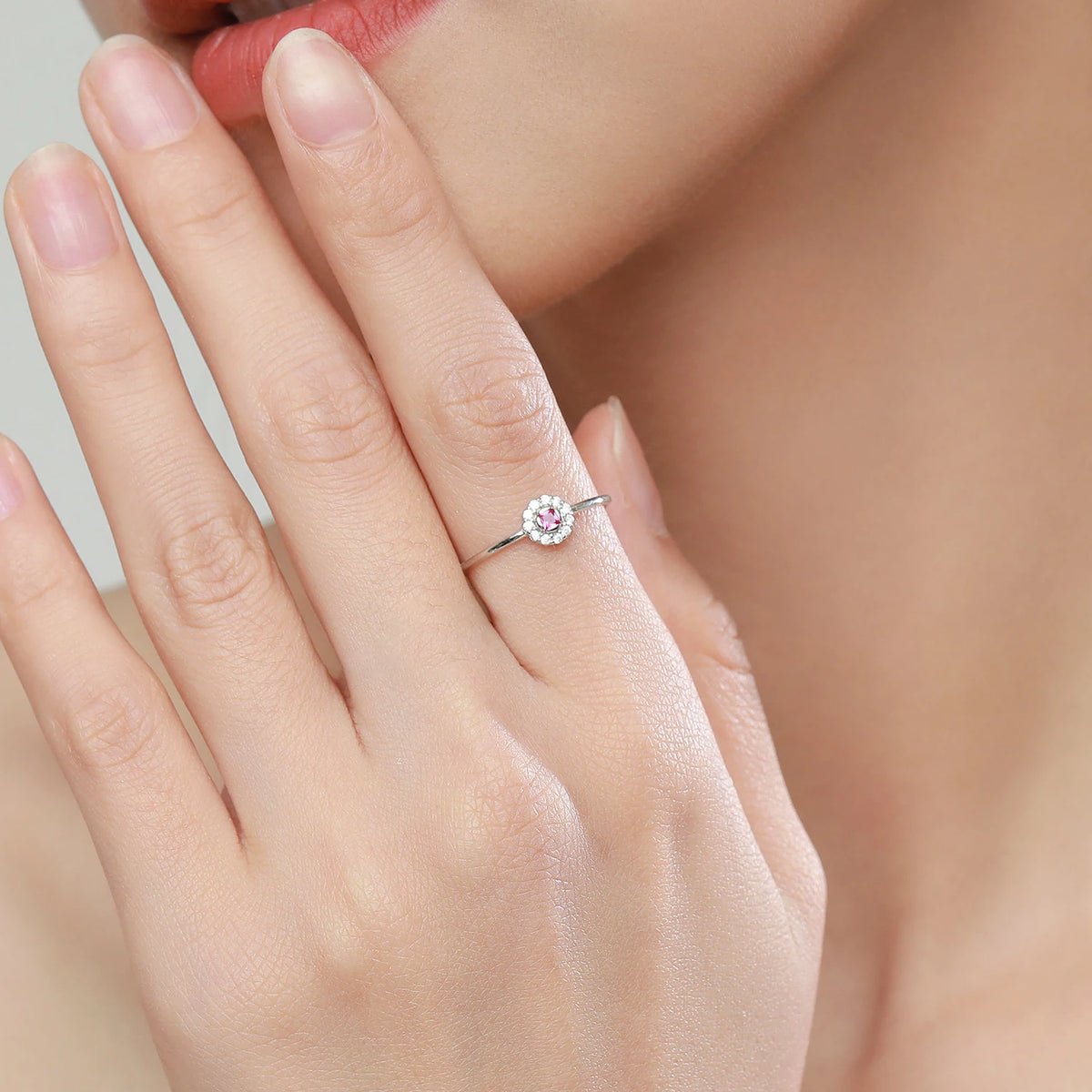 MODIAN Authentic 925 Sterling Silver Delicate Red Crystal Small Finger Rings For Women Wedding Band Fashion Statement Jewelry - Zenflow Active