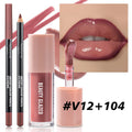 2pcs/Set Velvet Texture Lip Makeup - Zenflow Active