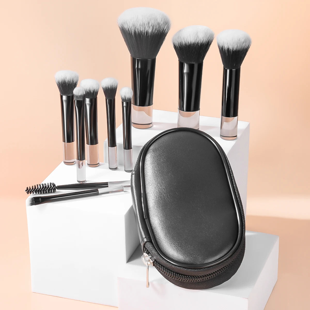 Makeup Brush Sets, 10pcs Plastic mini with bag - Zenflow Active