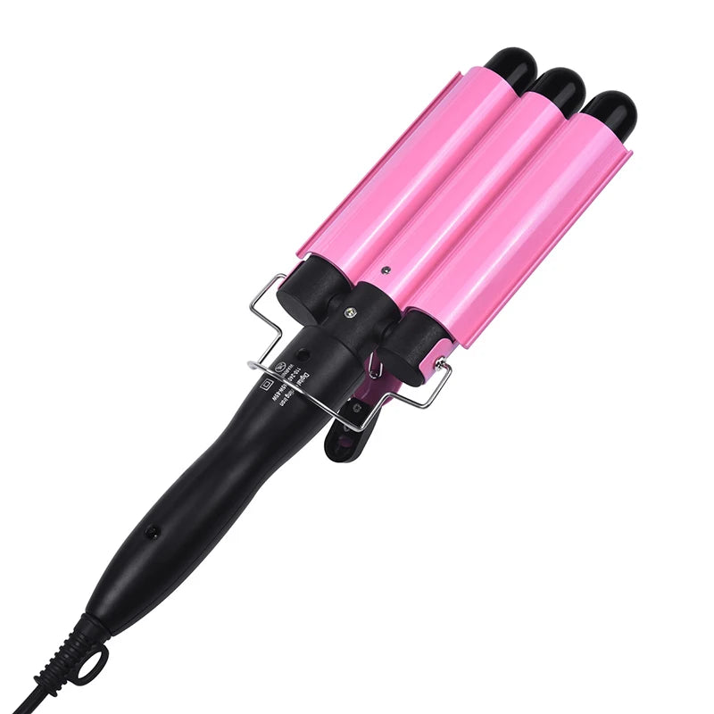 3-Barrel Ceramic Hair Waver | Professional Wave Curling Iron | 25mm - Zenflow Active
