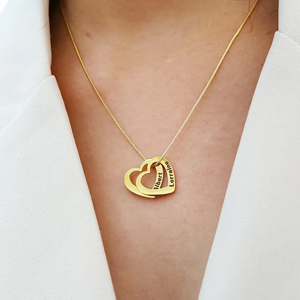 Customized Name Necklace For Women Stainless Steel Heart Carving Pendant Family Jewellery Choker Girlfriend Gift Bijoux Femme - Zenflow Active