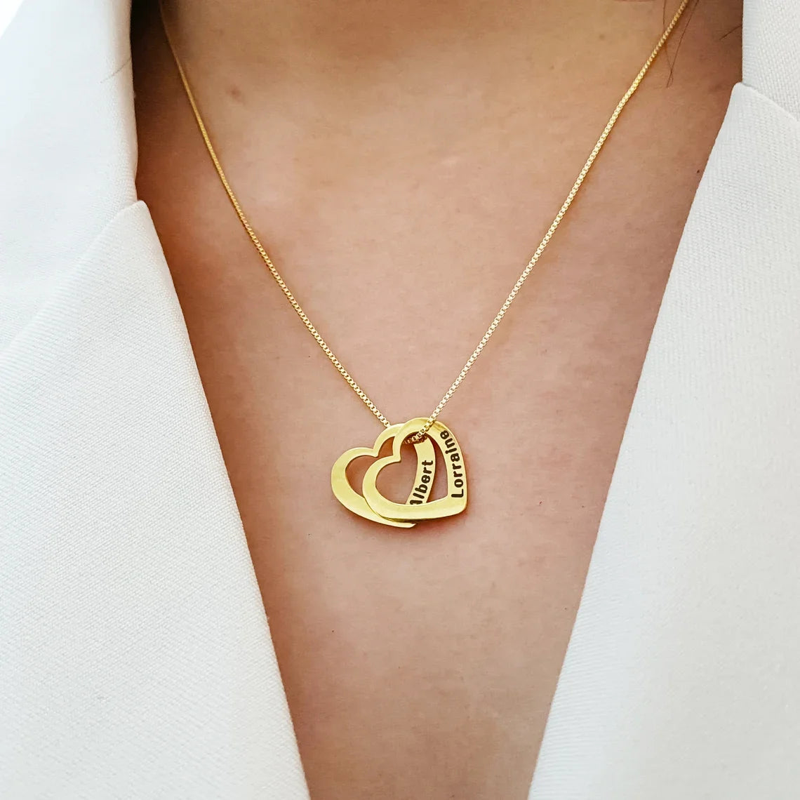 Customized Name Necklace For Women Stainless Steel Heart Carving Pendant Family Jewellery Choker Girlfriend Gift Bijoux Femme - Zenflow Active