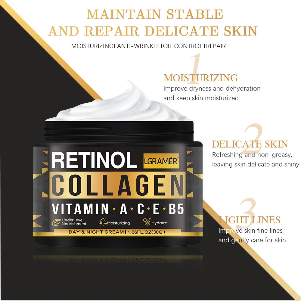 Men's Retinol & Collagen Face Cream, Hydrating and Firming Skin Care - Zenflow Active
