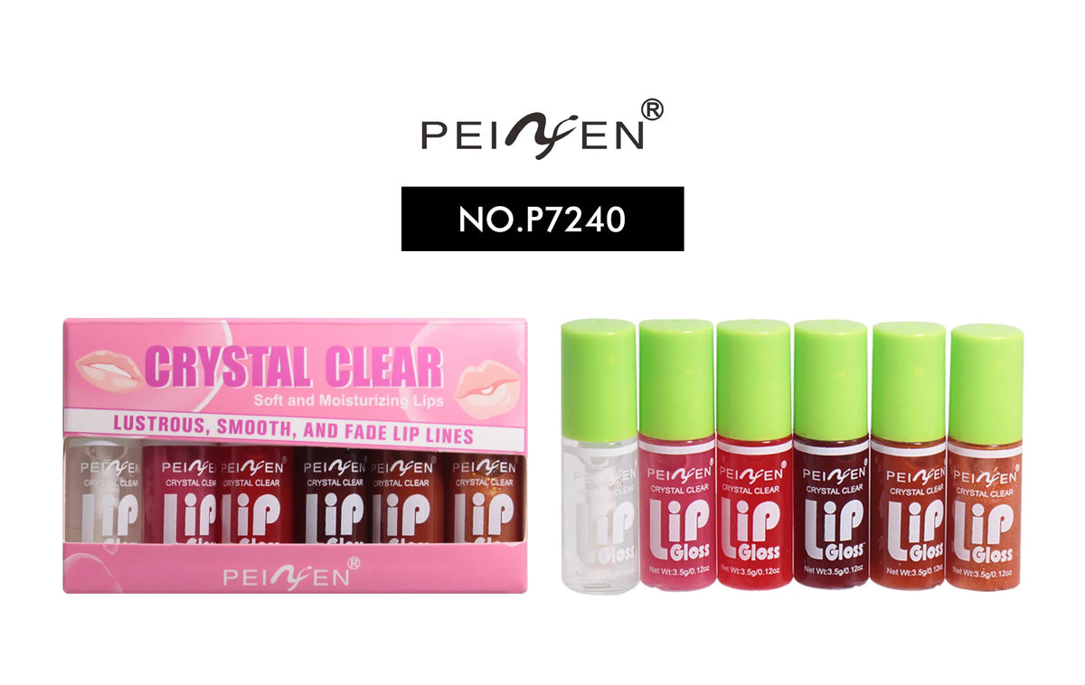 Glass Mirror Lip Gloss Set — 6 Shades, Hydrating & Long-Lasting - Zenflow Active