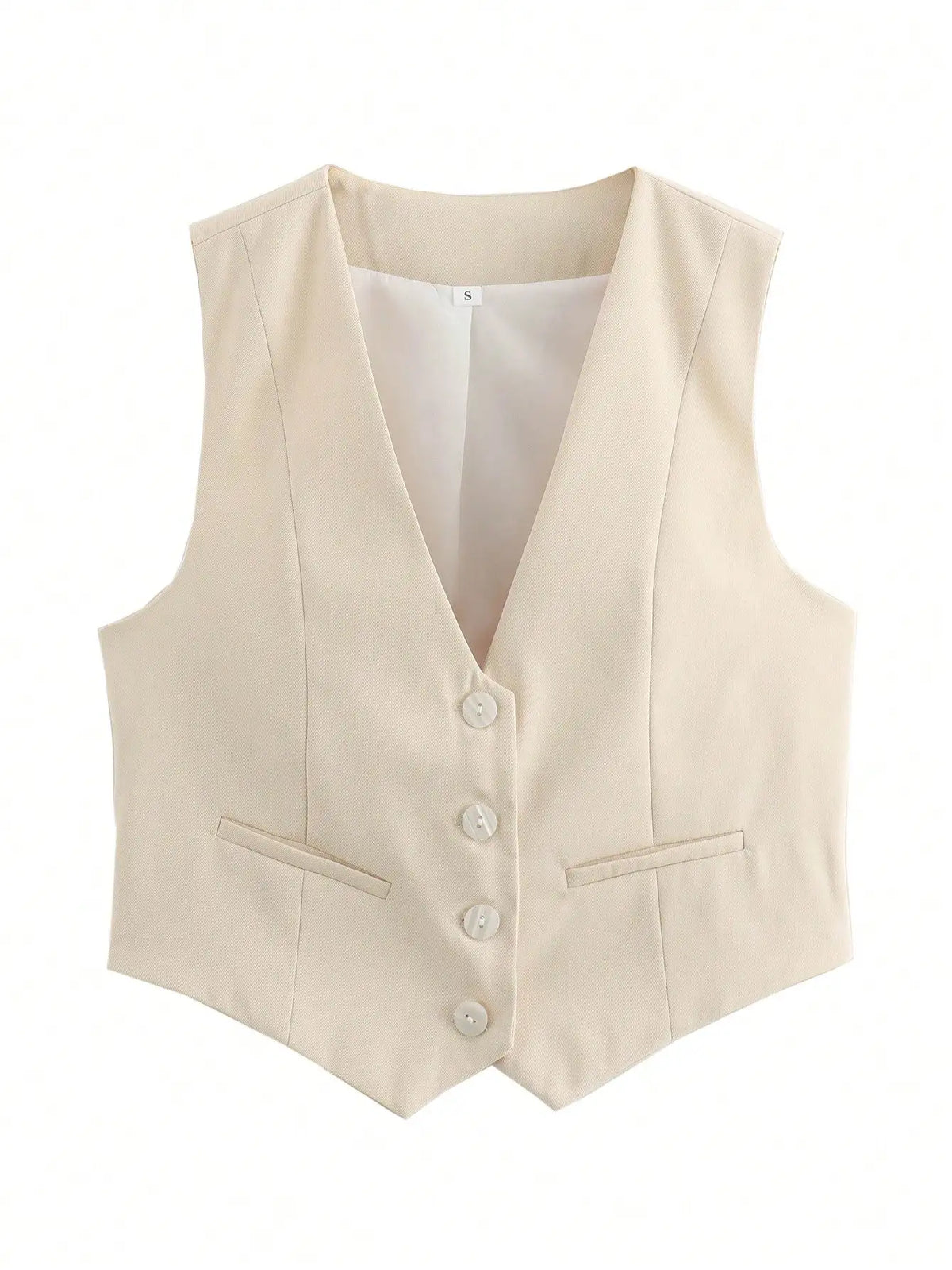 Sleeveless V-Neck Blazer Vest - Zenflow Active