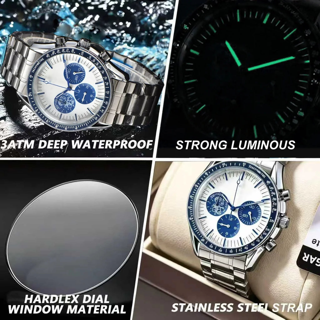2026 Men Watch Luminous Calendar Business Quartz - Zenflow Active