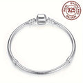 Handmade Original Fine Jewelry 925 Silver Charm Bracelet Soft Smooth Snake Bone Bracelets for Women - Zenflow Active