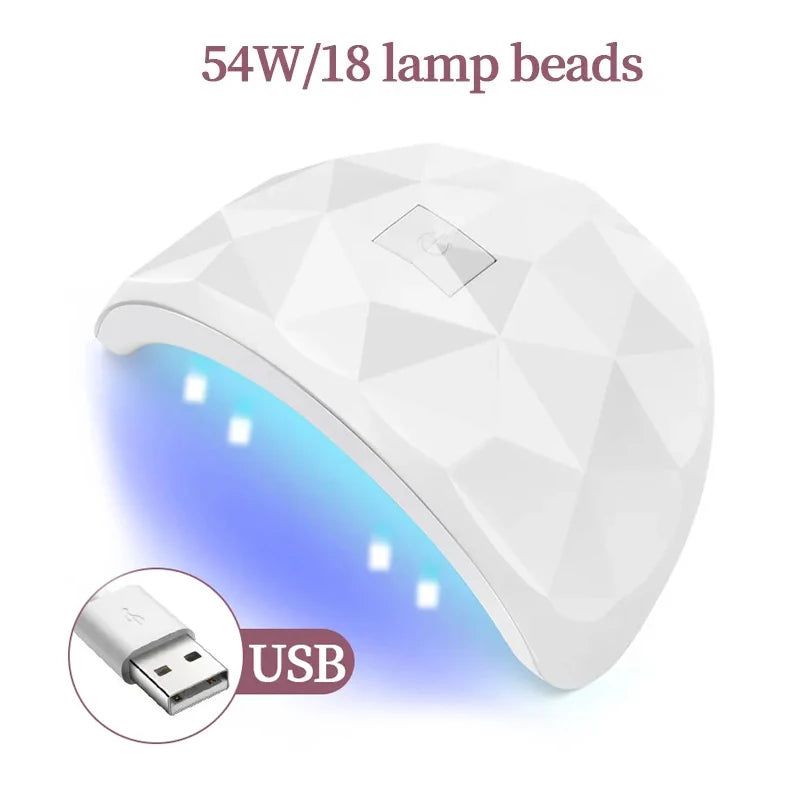 UV/LED Nail Curing Lamp 88W – 18 LEDs, Eye Protection | Home & Salon Use - Zenflow Active