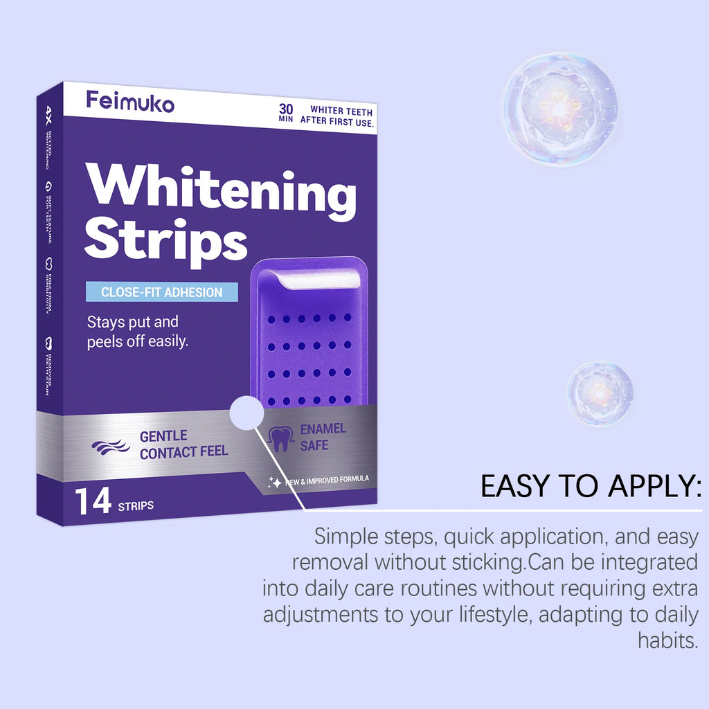 Purple Teeth Whitening Strips Fast Brightening Oral Care - Zenflow Active