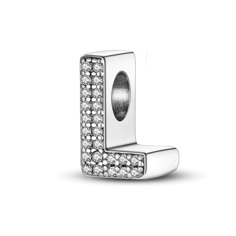 Charms Fit Original Bracelet A-Z Alphabet Charms Beads 925 Sterling Silver 26 Letters Charm for Women Girl DIY Fine Jewelry Gift - Zenflow Active