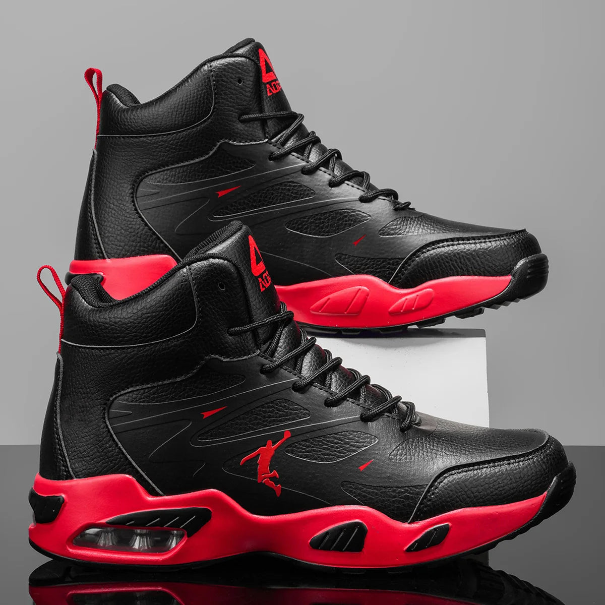 Men's High-Top Air-Cushion Basketball Shoes | Breathable Non-Slip Outdoor Sneakers - Zenflow Active