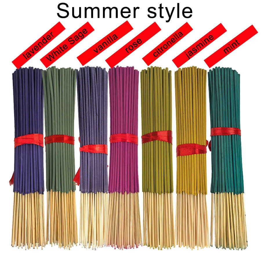 7 Sets of 140 Incense Sticks, Available in Four Seasonal Sets: Rose, Lavender, Sandalwood, Jasmine, Mint, Cherry Blossom, Herbal, and Dragon Blood Wood, with 20 Sticks Per Pack, Suitable for Home Use, Office, Yoga, Meditation - Zenflow Active