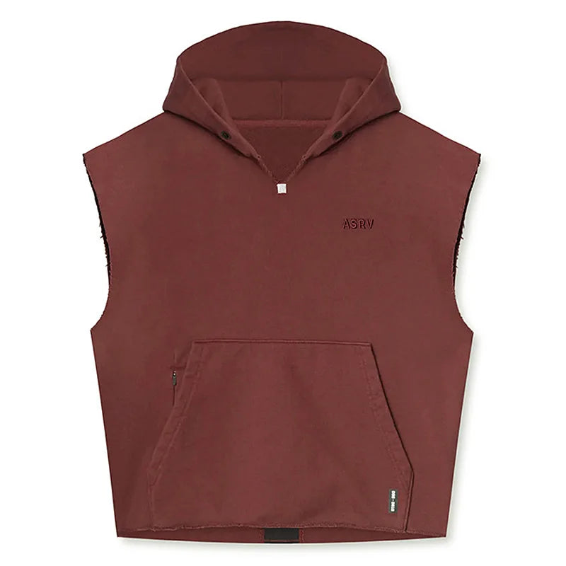 Men's Brand Gym Clothing Hooded Tank Top, Cotton, Sleeveless Vest - Zenflow Active
