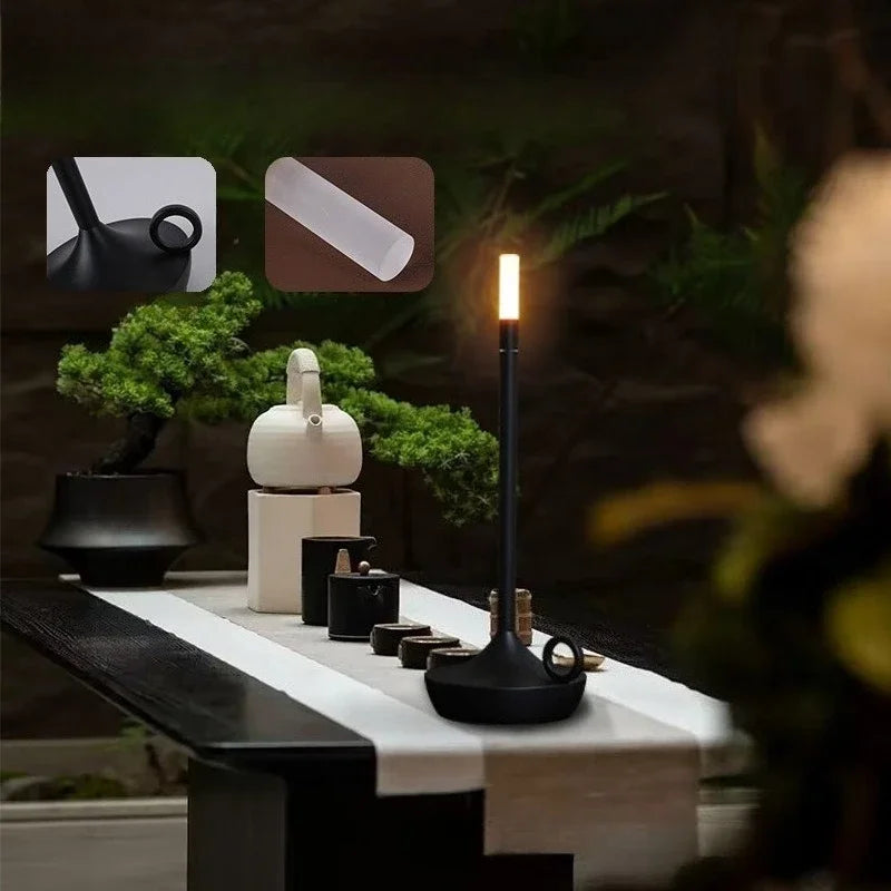 Atmosphere LED Candle USB Charging Restaurant Bar Lamp Desktop Decoration Touch Night Light Led Desk Lamp Candle Light Table Lamp - Zenflow Active
