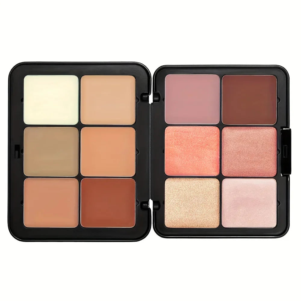 Iron Box Cream Blush & Concealer Palette – 12-Colour Matte & Pearlescent 2-in-1 - Zenflow Active