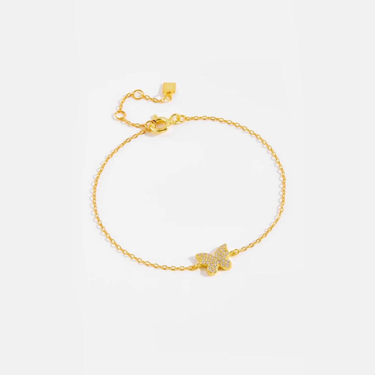 ANDYWEN Women 925 Sterling Silver Clear Zircon Butterfly Chain Bracelet Graceful Luxury Fine - Zenflow Active