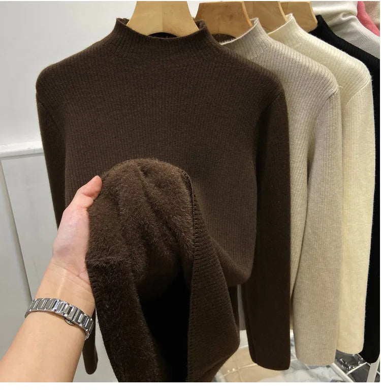 Women's Fleece-Lined Turtleneck Sweater Zenflow Active