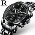 Men's Watch Business Quartz, All Steel Blue Face, Waterproof Chronograph Relogio Masculino - Zenflow Active