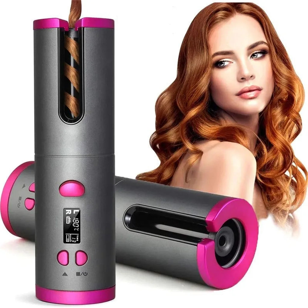 Cordless Automatic Hair Curler | Rechargeable Tourmaline Ceramic Curling Iron - Zenflow Active