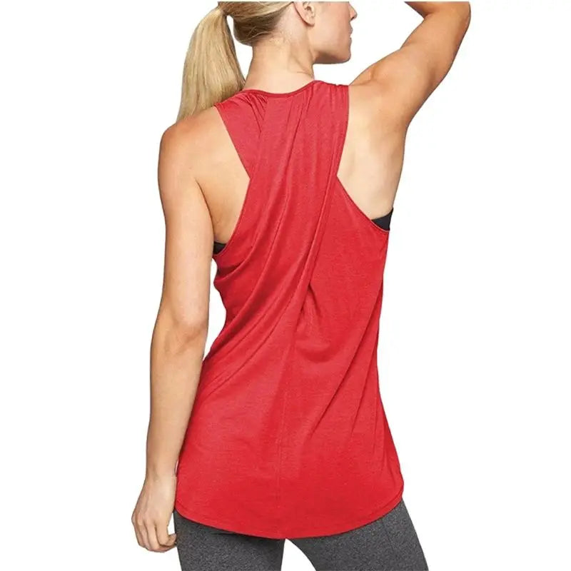 Women Yoga Top Sport Shirts High Elastic Gym Running Breathable sleeveless T-Shirts Thumb Hole Gym Tops Sports Wear Yoga Suit - Zenflow Active