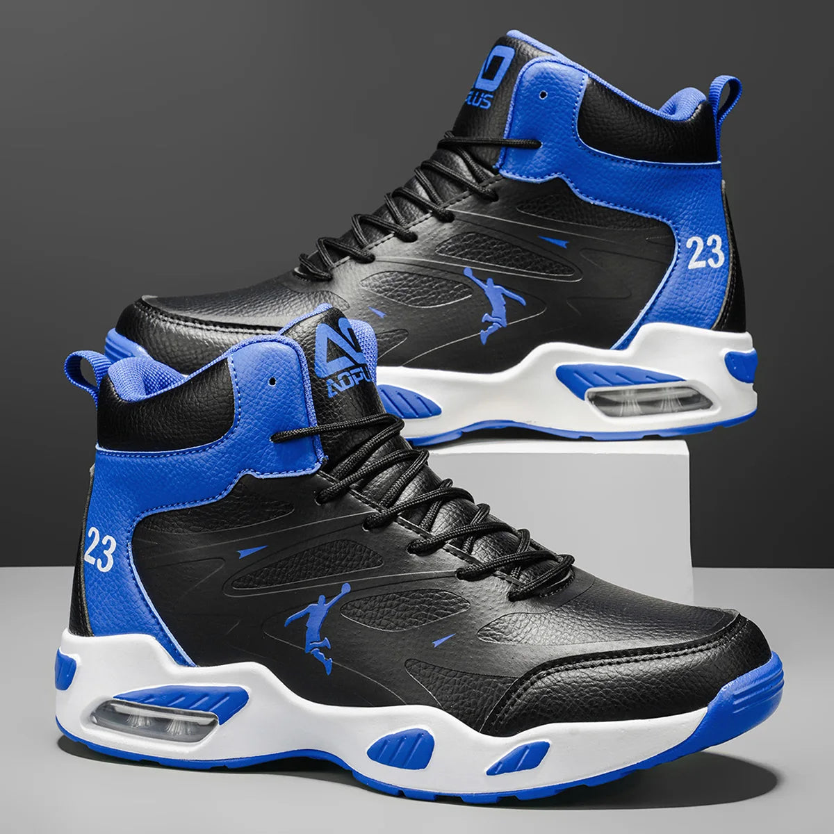 Men's High-Top Air-Cushion Basketball Shoes | Breathable Non-Slip Outdoor Sneakers - Zenflow Active