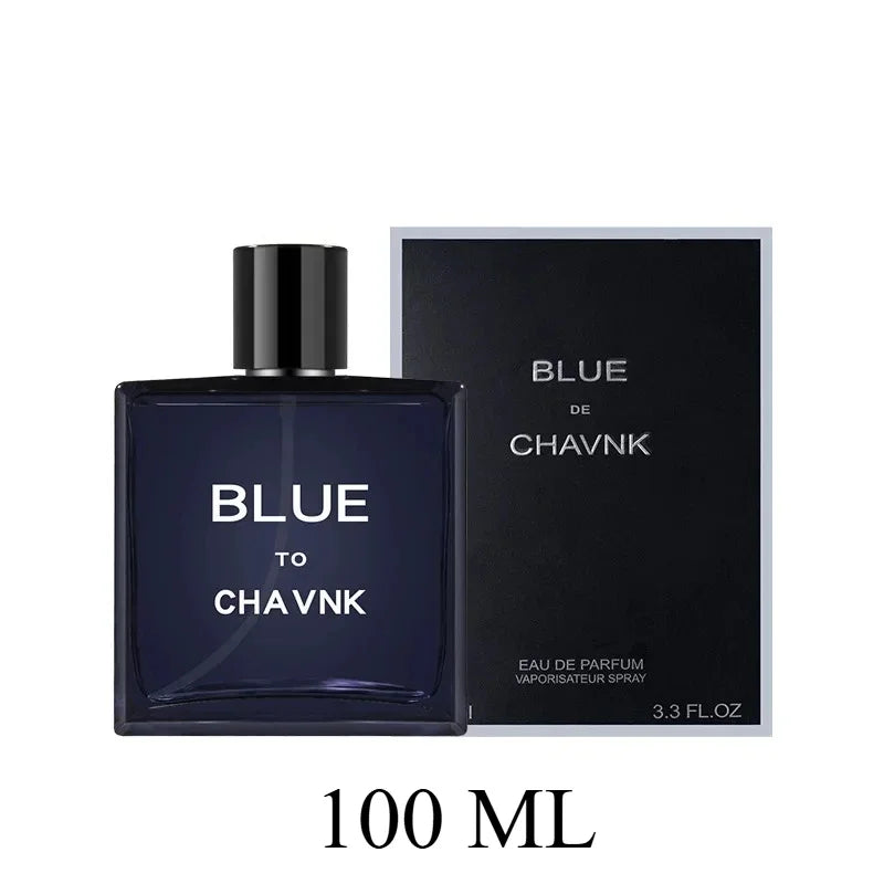 Men's Blue Aromatic Eau de Parfum, 100ml/50ml Long-Lasting Woody Fresh Fragrance - Zenflow Active