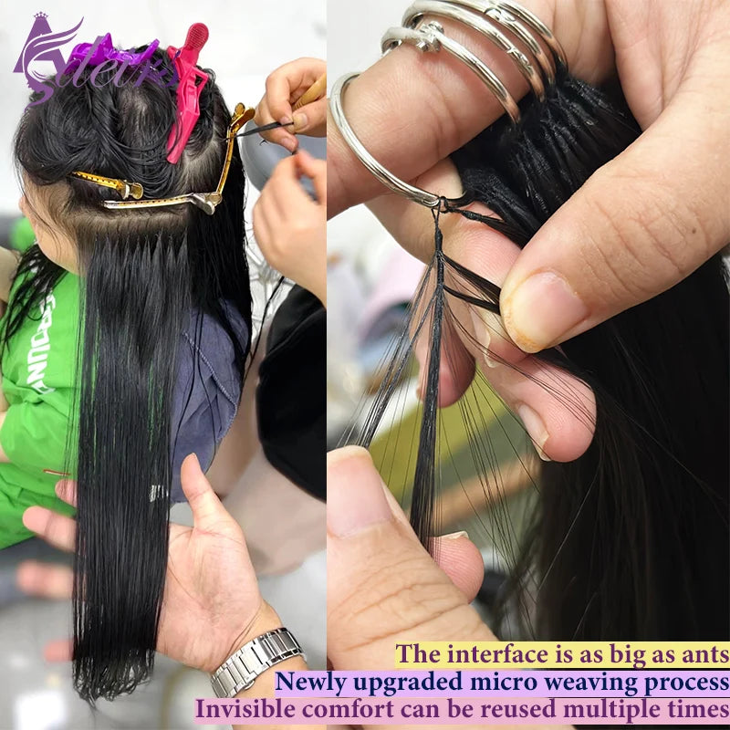 ADEIRS New Feather Hair Extensions 100% Human Hair Real Natural Hair Comfortable And Invisible Black Brown Blonde Straight - Zenflow Active