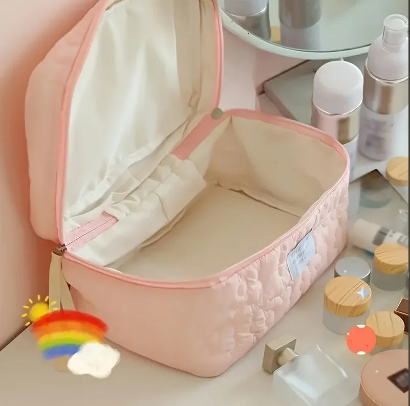 Large Capacity Makeup Bag Portable Beauty and Skincare Storage Bag High Appearance Level Waterproof Clutch Bag - Zenflow Active