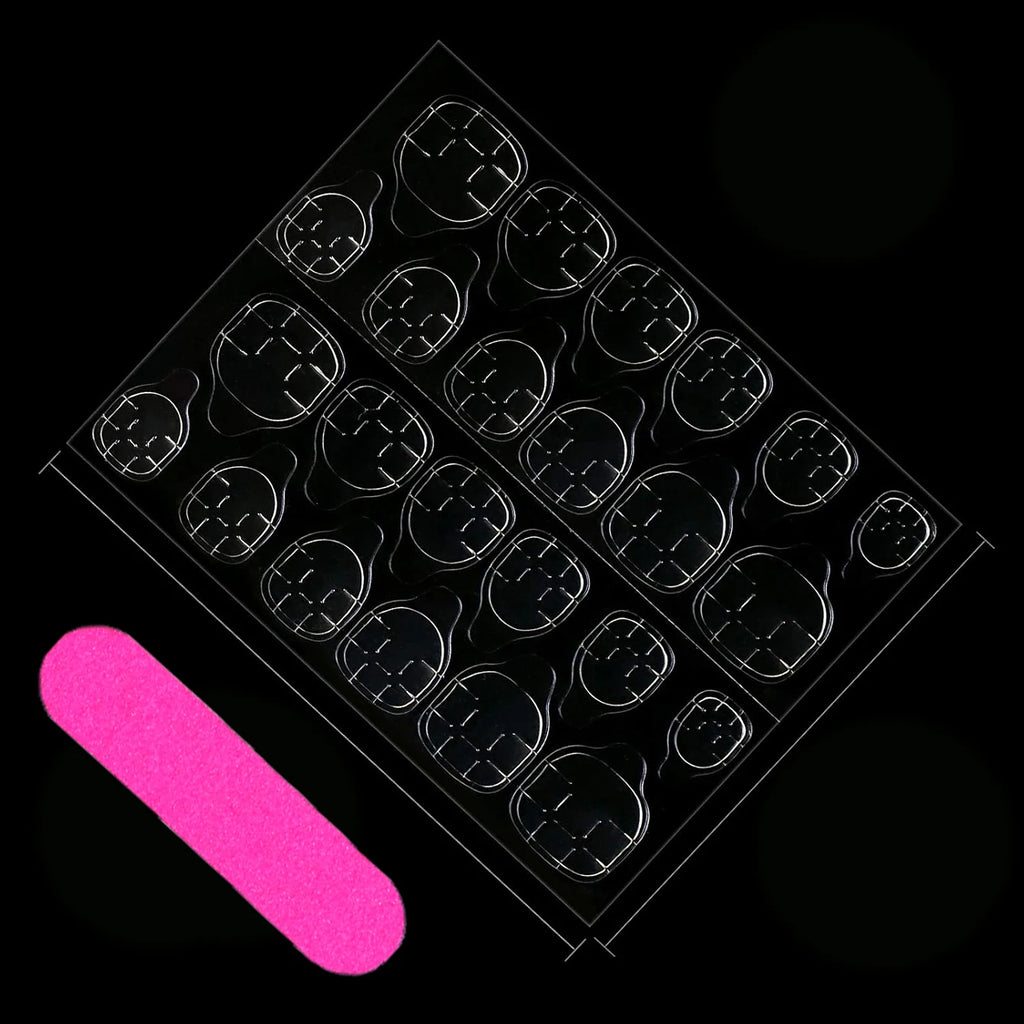 Long Almond French Press-On Nails | 24pcs White Full Cover False Nails for Women & Girls - Zenflow Active