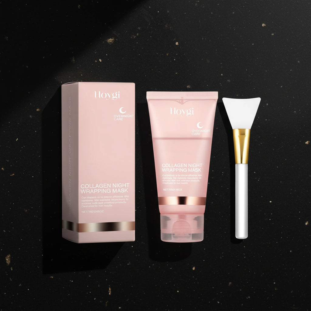 Collagen Overnight Peel-Off Facial Mask with Applicator Brush, 75ml