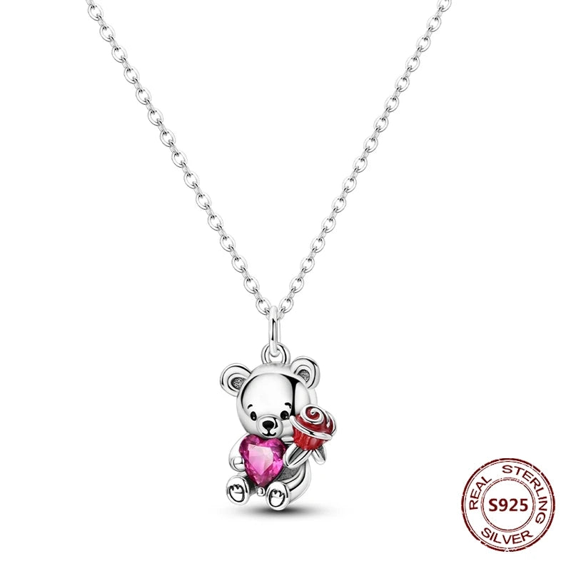 Butterfly Necklace 925 Sterling Silver Original Dragonfly Luminous Firefly Zircon Pendant Chain Link For Women Fine Jewelry Gift - Zenflow Active