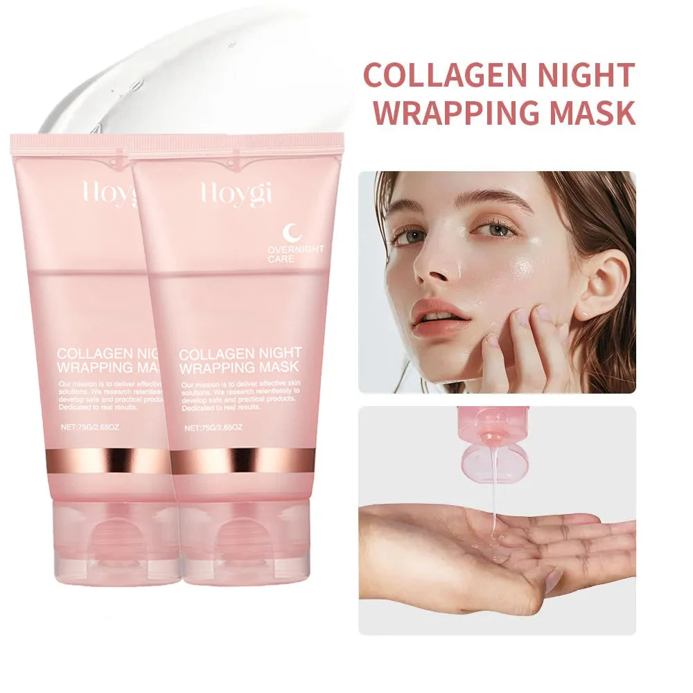 Collagen Overnight Peel-Off Facial Mask with Applicator Brush, 75ml