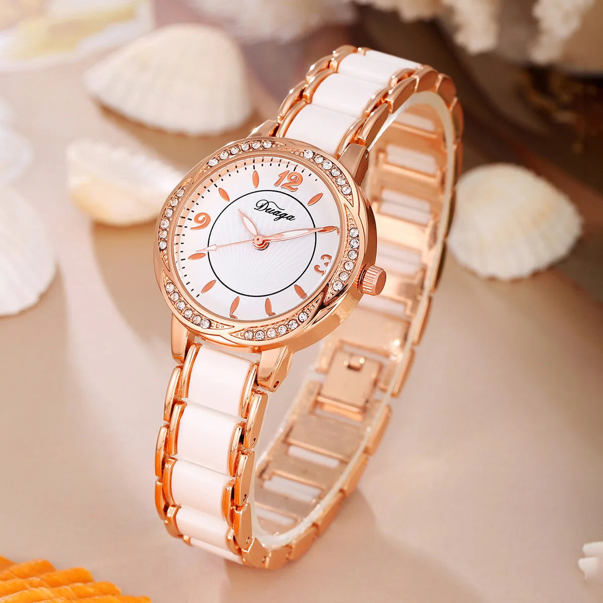 Women's Bracelet Quartz Watch — Roman Numeral Dial, Stainless Steel, Elegant Fashion Style - Zenflow Active