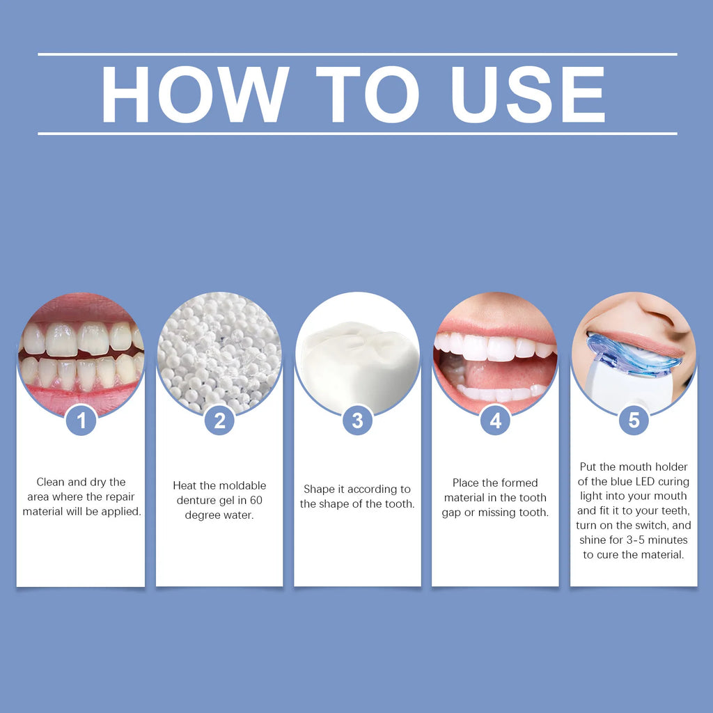 2 in 1 Teeth Whitening Kit with Blue LED Light - Zenflow Active