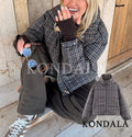 Women's Loose-Fit Plaid Stand-Collar Jacket Zenflow Active