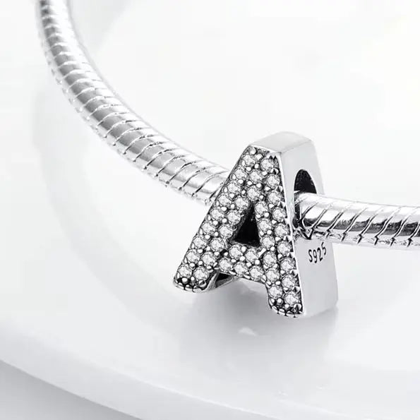 Charms Fit Original Bracelet A-Z Alphabet Charms Beads 925 Sterling Silver 26 Letters Charm for Women Girl DIY Fine Jewelry Gift - Zenflow Active