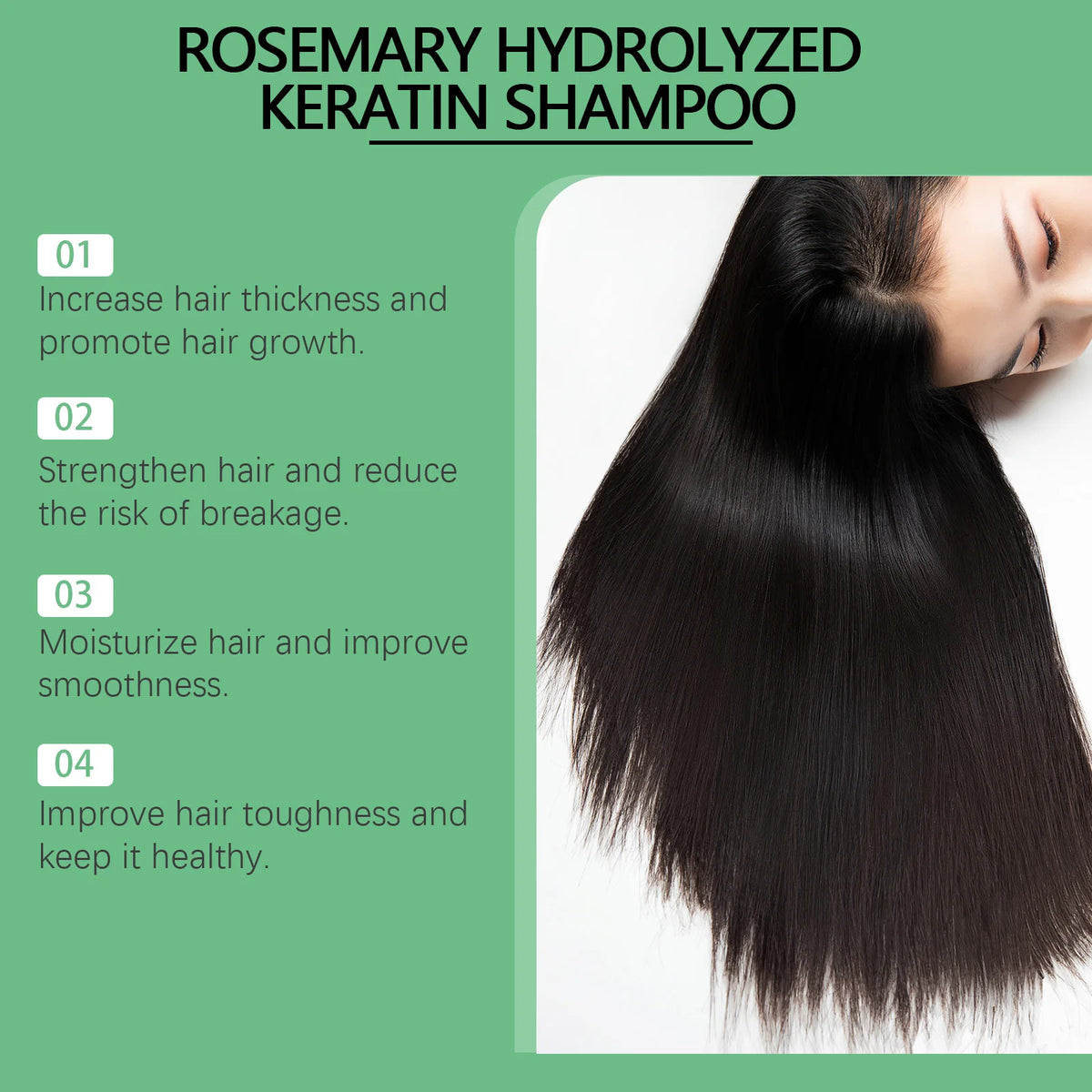 Rosemary Hair Shampoo Volumizing and Thickening Strengthening Hair Oil - Zenflow Active