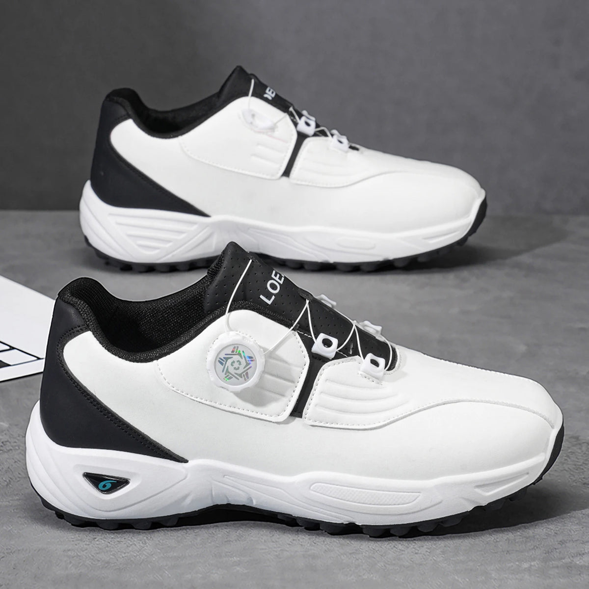Men's Golf Shoes | Non-Slip Rotating Button Athletic Shoes for Ultimate Comfort - Zenflow Active