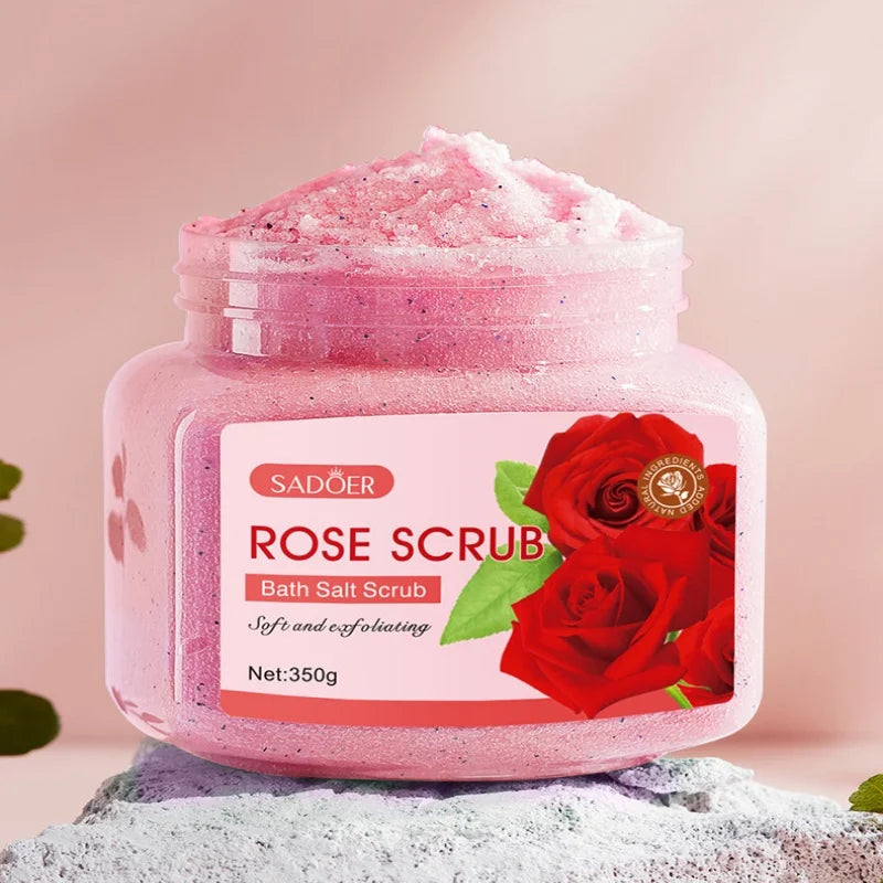 Rose & Walnut Shell Body Scrub | Deep Cleansing Exfoliator with Rose Extract – 350g - Zenflow Active