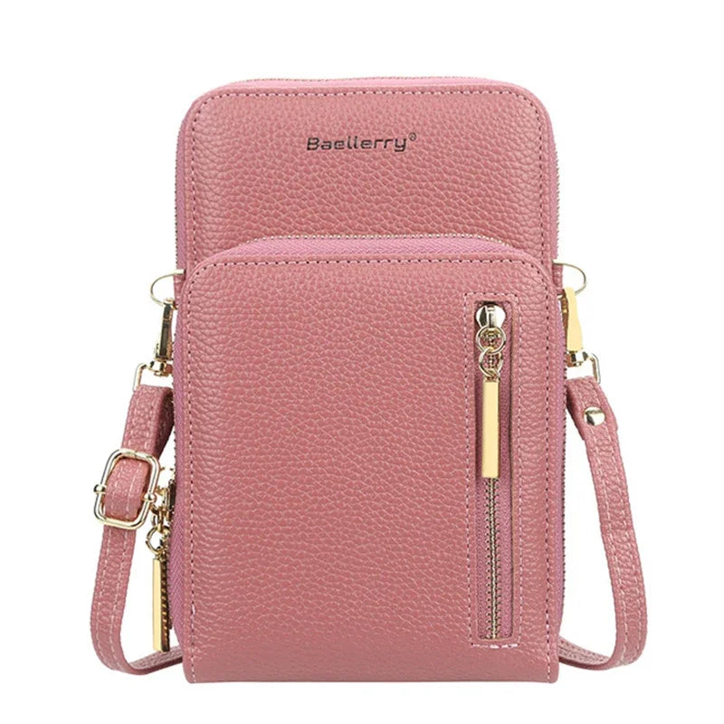 New Women's Handbags PU Leather Zipper Shoulder Bags Large Capacity Messenger Bags Casual Crossbody Bags for Women Phone Purse - Zenflow Active