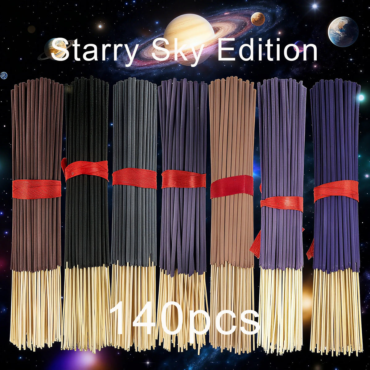 7 Sets of 140 Incense Sticks, Available in Four Seasonal Sets: Rose, Lavender, Sandalwood, Jasmine, Mint, Cherry Blossom, Herbal, and Dragon Blood Wood, with 20 Sticks Per Pack, Suitable for Home Use, Office, Yoga, Meditation - Zenflow Active