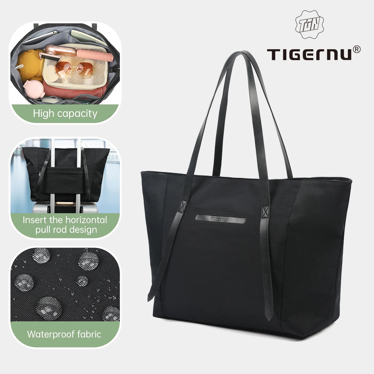 Tigernu Women Tote Bag Female Handbag Girls Shoulder Bags Commuting Sling Bag Women's Bags 14 15.6inch Laptop Bags For Girls - Zenflow Active
