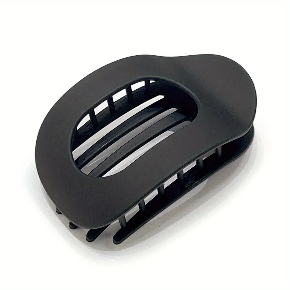 Oval Matte Hair Claw Clip | Leopard Print & Solid Acrylic Barrette — Single & Multi-Pack - Zenflow Active