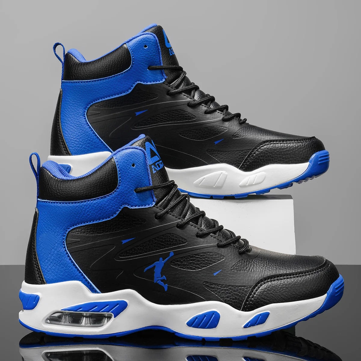 Men's High-Top Air-Cushion Basketball Shoes | Breathable Non-Slip Outdoor Sneakers - Zenflow Active