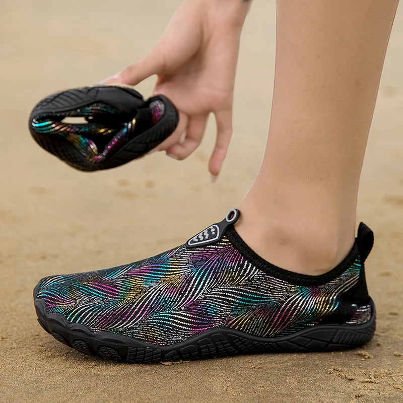 Unisex Quick-Dry Water Shoes — Anti-Slip, Stretch Fabric, Beach, Surf & Wading - Zenflow Active