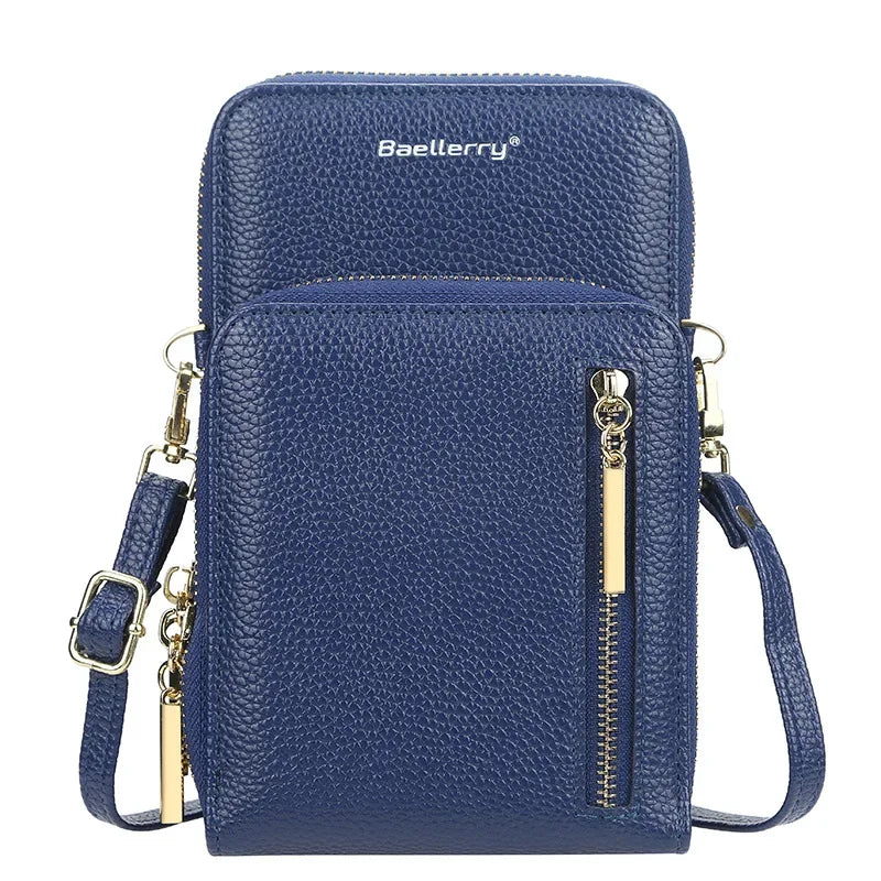 New Women's Handbags PU Leather Zipper Shoulder Bags Large Capacity Messenger Bags Casual Crossbody Bags for Women Phone Purse - Zenflow Active