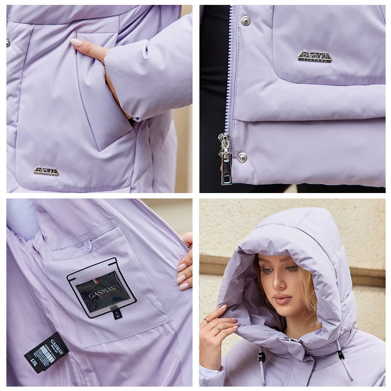 Women’s Hooded Slim-Fit Winter Padded Coat Zenflow Active